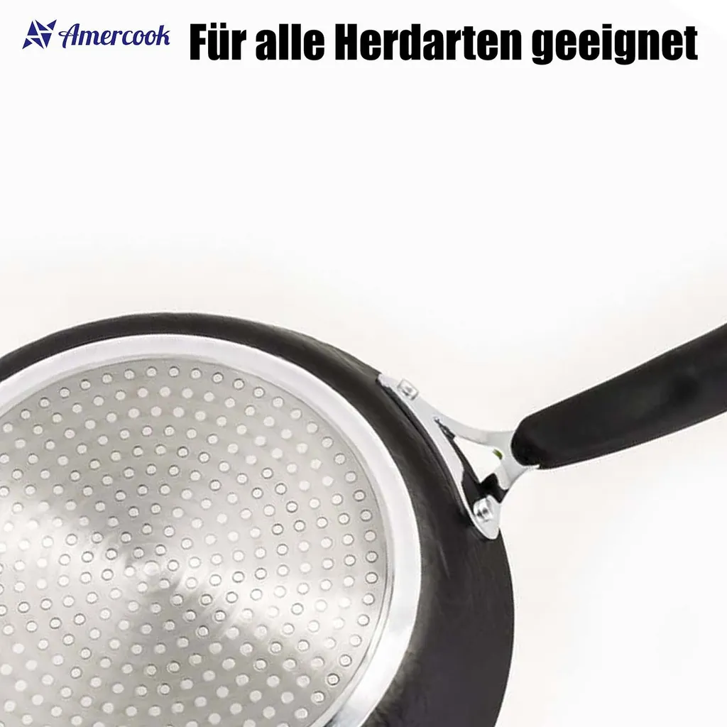 AMERCOOK Rockstone Bratpfanne 20 Cm - Universal-Pfanne Mit Aluminiumkern Bratpfanne - Für Alle Herdarten Zum Braten, Kochen Und Schmoren Induktionsgeeignet Bratpfanne Antihaft-beschichtet 4 AMERCOOK Rockstone Bratpfanne 20 Cm - Universal-Pfanne Mit Aluminiumkern Bratpfanne - Für Alle Herdarten Zum Braten, Kochen Und Schmoren Induktionsgeeignet Bratpfanne Antihaft-beschichtet – Bild 4