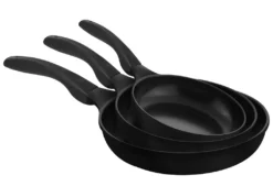 Steuber Aluguss Bratpfannen 3er Set Ceratherm-Premium Beschichtung, Induktion