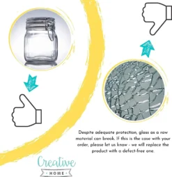 6 X Creative Home Gläser Mit Bügelverschluss | 1 Liter | Einmachgläser Drahtbügel-glas Aufbewahrungsgläser Mit Gummiring Und Deckel | 8 Wiederverwendbare Aufkleber + 1 Anti-Staub-Kreide 17 6 X Creative Home Gläser Mit Bügelverschluss | 1 Liter | Einmachgläser Drahtbügel-glas Aufbewahrungsgläser Mit Gummiring Und Deckel | 8 Wiederverwendbare Aufkleber + 1 Anti-Staub-Kreide -Küchenzauber Günstiges Geschäft 03340cc0c58001321acf073a22baeb17