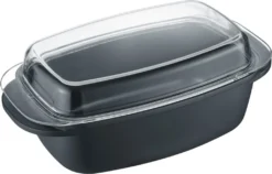 Berndes Aluguss Unibräter Mit Glasdeckel Beschichtet 33 X 21 Cm