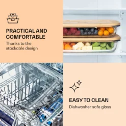 Klarstein Bambuswald Aufschnittbox Mit Deckel , 1 Liter , 2er Set , Glas & Bambus , Hitzebeständig , Spülmaschinenfest , Stapelbar 9 Klarstein Bambuswald Aufschnittbox Mit Deckel , 1 Liter , 2er Set , Glas & Bambus , Hitzebeständig , Spülmaschinenfest , Stapelbar -Küchenzauber Günstiges Geschäft 056ea86707952675fab736ee4b6be6a6