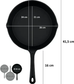 BBQ-Toro Ultimate PRO3+ Pfannen Set, 3-teilig, Gusseisen Bratpfanne, Steakpfanne -Küchenzauber Günstiges Geschäft 06c38ed5be8add86768ed46ad20d917c