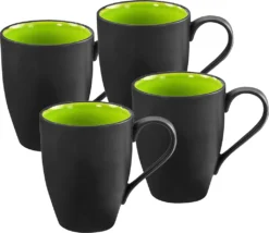 CreaTable 20220 Kombiservice Hot Green Für 4 Personen, Steinzeug, Rund, Grün/gelb/schwarz (1 Set, 16-teilig) -Küchenzauber Günstiges Geschäft 07dbfbc8c335b61610ff06ce35059ee6