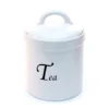 Teebehälter Keramik Weiß Vorratsbehälter Mit Deckel Vorratsdose Frischhaltdose "TEA" 830ml