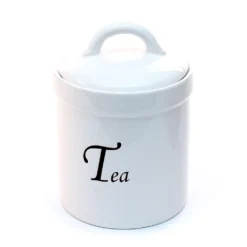 Teebehälter Keramik Weiß Vorratsbehälter Mit Deckel Vorratsdose Frischhaltdose "TEA" 830ml