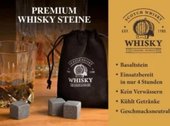 Whisky Geschenkset Nicht Nur Für Whisky Liebhaber:innen, 8 Granit Whisky Steine, 2 Whiskygläser, Eiswürfelzange Und Samtbeutel In Toller Holz Geschenkbox. Neidfaktor Inclusive -Küchenzauber Günstiges Geschäft 0deb79e4cc601bf0290447d2d2dc2fa5