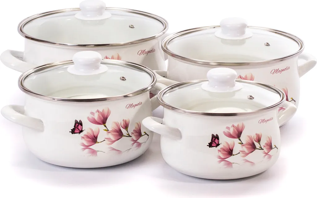 8 Tlg TOPFSET Kochtopfset Töpfe Induktionstöpfe Induktion Emaille Mit Glasdeckel 1 8 Tlg TOPFSET Kochtopfset Töpfe Induktionstöpfe Induktion Emaille Mit Glasdeckel