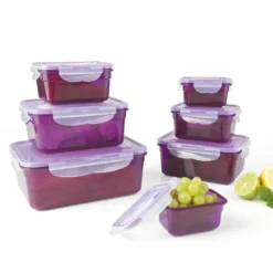 GOURMETmaxx Frischhaltedosen Klick-it 28-tlg. In Lila Frischhaltedosen Set Klick-It Gefrierdosen Lunchbox Brotdose 14 Stück Lila -Küchenzauber Günstiges Geschäft 13917315d1f42ec848e51c4e82796dad 1
