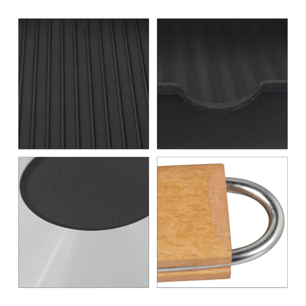 Relaxdays Grillpfanne Mit Holzgriff 8 Relaxdays Grillpfanne Mit Holzgriff – Bild 8