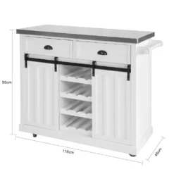 SoBuy FKW94-W Design Küchenwagen Mit Flaschenablage Küchenschrank Mit 2 Schiebetüren Und 2 Schubladen Servierwagen Mit Edelstahlplatte Sideboard Weiß 17 SoBuy FKW94-W Design Küchenwagen Mit Flaschenablage Küchenschrank Mit 2 Schiebetüren Und 2 Schubladen Servierwagen Mit Edelstahlplatte Sideboard Weiß -Küchenzauber Günstiges Geschäft 159bb20f655719058f7b79b84fac4c02