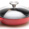 Woll IRON, Servierpfanne Rund Mit Glasdeckel Und Silikongriff, 20 Cm, 5.5 Cm Hoch, Chili Red