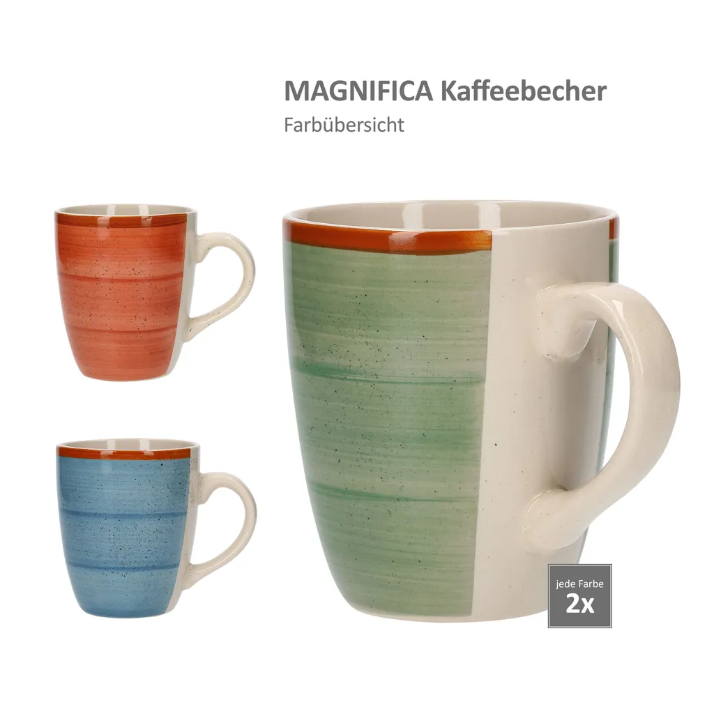 24tlg. Geschirrset Magnifica I Kombiservice I 6 Pers. I Becher + Müsli+ Teller + Essteller 6 24tlg. Geschirrset Magnifica I Kombiservice I 6 Pers. I Becher + Müsli+ Teller + Essteller – Bild 6