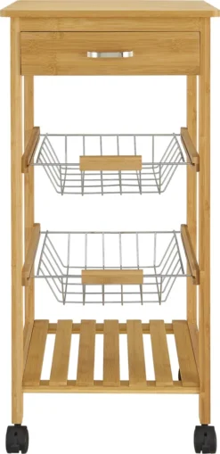 Bambus Küchenwagen Stenungsund 76 X 36 X 36 Cm Servierwagen Mit Schublade Und Ablage Allzweckregal Rollwagen Mit Metallkörben Küchenregal -Küchenzauber Günstiges Geschäft 181f5a226ef0ec9abf84f42faa43191a