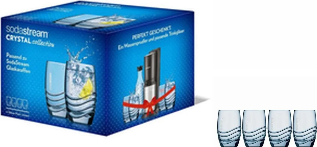 Sodastream Trinkglas 4er-Pack, Passend Zu Sodastream-Glaskaraffen 8 Sodastream Trinkglas 4er-Pack, Passend Zu Sodastream-Glaskaraffen – Bild 8