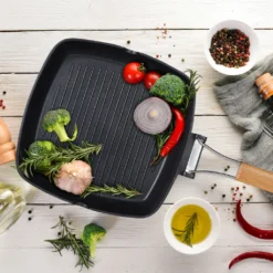 Relaxdays Grillpfanne Mit Holzgriff 13 Relaxdays Grillpfanne Mit Holzgriff -Küchenzauber Günstiges Geschäft 1873595ba79345e0244f7ee008471730