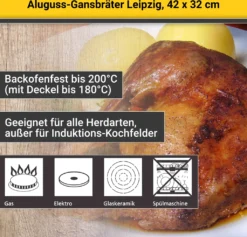 Karl Krüger 23042 Aluguss Gansbräter Leipzig 42 Cm, Schwarz -Küchenzauber Günstiges Geschäft 1aa69d9de716357d749d3f9b76797287