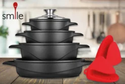 Smile MGK-12 Kochtopf, Geschmiedetes Aluminium, Schwarz -Küchenzauber Günstiges Geschäft 1aac79ec42d0565c1b3ea920914b91c5