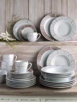 WELLCO Tafelset Grenoble Porzellan 12teilig -Küchenzauber Günstiges Geschäft 1b7b726a52d8e8affe080fe98c4ad2c7