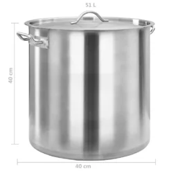 VidaXL Suppentopf 50 L 40×40 Cm Edelstahl -Küchenzauber Günstiges Geschäft 1b80e0eb00518654d418b6b907a58950
