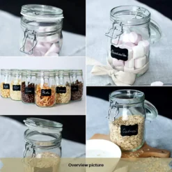 6 X Creative Home Gläser Mit Bügelverschluss | 1 Liter | Einmachgläser Drahtbügel-glas Aufbewahrungsgläser Mit Gummiring Und Deckel | 8 Wiederverwendbare Aufkleber + 1 Anti-Staub-Kreide 16 6 X Creative Home Gläser Mit Bügelverschluss | 1 Liter | Einmachgläser Drahtbügel-glas Aufbewahrungsgläser Mit Gummiring Und Deckel | 8 Wiederverwendbare Aufkleber + 1 Anti-Staub-Kreide -Küchenzauber Günstiges Geschäft 1be357e2ac709635a94e489ddb4f0cf1