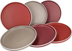 Van Well Liz 24tlg Kombi-Service 6 Pers. Steingut Sand Rot Terracotta Geschirrset -Küchenzauber Günstiges Geschäft 1cf7f9e92fd38dfe58155f5b54143e07