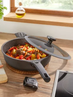 GSW Schmorpfanne Easy Click 28 Cm Mit Glasdeckel 5-tlg., 167833, Aluminium, Ca. 4,0 L -Küchenzauber Günstiges Geschäft 1f823ca95cadf3d5e93a3c12e1c4ee63