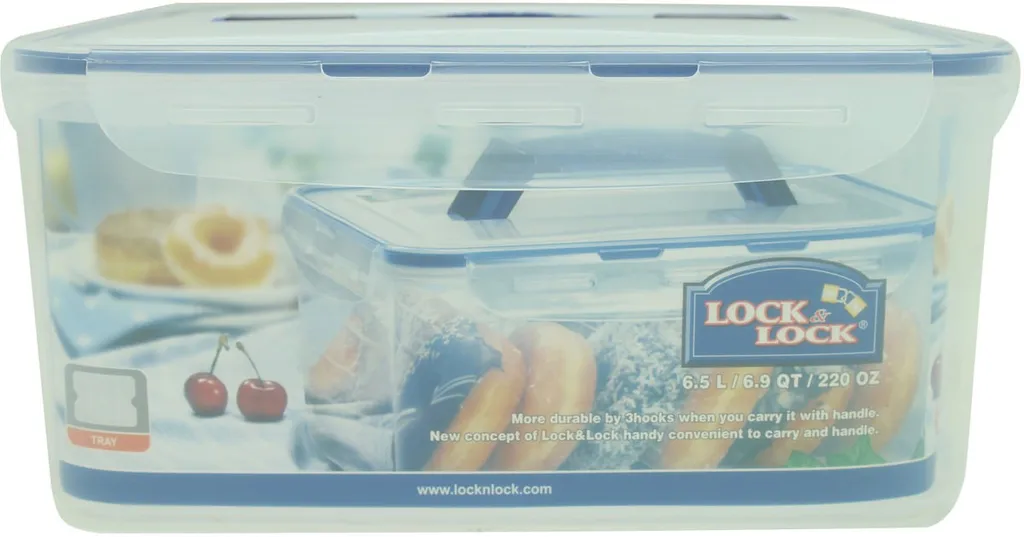Lock & Lock Classic Vorratsdose 6,50 L, Recheckig, 294x230x138 Mm, Semi-transparent/blau 8 Lock & Lock Classic Vorratsdose 6,50 L, Recheckig, 294x230x138 Mm, Semi-transparent/blau – Bild 8