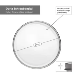 8-tlg. Vorrats-Gläserset Doria 520 Ml + 320 Ml Gewürzglas Mit Schraub-Deckel Silber Gläser 10 8-tlg. Vorrats-Gläserset Doria 520 Ml + 320 Ml Gewürzglas Mit Schraub-Deckel Silber Gläser -Küchenzauber Günstiges Geschäft 2162957c404e80931d5b082e8eca7583