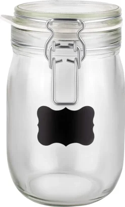 6 X Creative Home Gläser Mit Bügelverschluss | 1 Liter | Einmachgläser Drahtbügel-glas Aufbewahrungsgläser Mit Gummiring Und Deckel | 8 Wiederverwendbare Aufkleber + 1 Anti-Staub-Kreide 11 6 X Creative Home Gläser Mit Bügelverschluss | 1 Liter | Einmachgläser Drahtbügel-glas Aufbewahrungsgläser Mit Gummiring Und Deckel | 8 Wiederverwendbare Aufkleber + 1 Anti-Staub-Kreide -Küchenzauber Günstiges Geschäft 228a84754447f6549b1cb51be80d4eb9