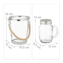 Relaxdays 4 Trinkgläser Mit Deckel Und Zubehör -Küchenzauber Günstiges Geschäft 22daa7b2a704e38783e04d30198dc0c8