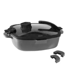 STONELINE® Smell Well Eckpfanne 24 X 24 Cm, Inkl. Glasdeckel Mit Geruchsfilter- Oder Aromafunktion