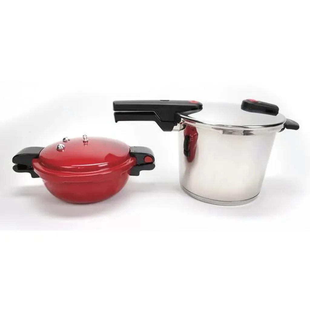 Express-Dampfkochtopf - Schonendes Und Schnelles Kochen - Schnellkochtopf Mit 2.2 Liter Fassungsvermögen - Alle Herdarten - Dampfkochtopf - Spülmaschinenfest - Farbe Rot 2 Express-Dampfkochtopf - Schonendes Und Schnelles Kochen - Schnellkochtopf Mit 2.2 Liter Fassungsvermögen - Alle Herdarten - Dampfkochtopf - Spülmaschinenfest - Farbe Rot – Bild 2