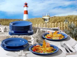 Friesland Ammerland Blue Tafel-Set 12 Tlg Speiseteller + Suppenteller -Küchenzauber Günstiges Geschäft 26b8b50867ce2135aa511ab8ff2f5adc