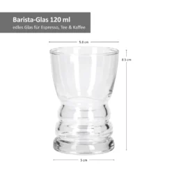 6tlgSet Barista-Gläser Espresso Tee Kaffee 120ml Glas Theke Mini-Bar Servier-Geschirr Tafel Gastro -Küchenzauber Günstiges Geschäft 26f093f43d8f5d23a730b09824a9f6d4
