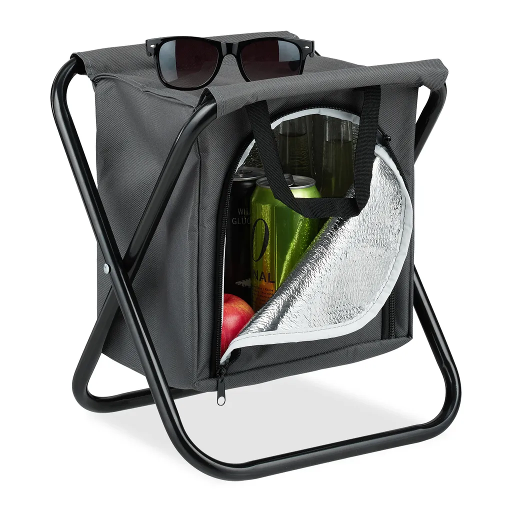 Relaxdays Campinghocker Mit Kühltasche 1 Relaxdays Campinghocker Mit Kühltasche