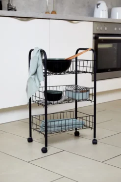 Wenko Rollwagen Florenz Mit 3 Ablagen Schwarz -Küchenzauber Günstiges Geschäft 2fc9f3a8fa42406d203645c15d1f4d5e