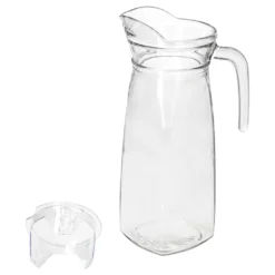 KARA Glas-Karaffe Mit Kunstoff-Deckel + Griff 1,2L Wasser-Krug Saftkanne Limo -Küchenzauber Günstiges Geschäft 322130a0dfb5a7a0d15196f3bfc93e7d