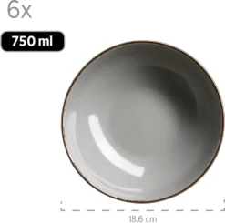 Mäser 931628 Kombiservice Metallic RIM Für 6 Personen, Steinzeug, Grau (1 Set, 24-teilig) -Küchenzauber Günstiges Geschäft 339ba646d979e7ab15f52614ad46321f