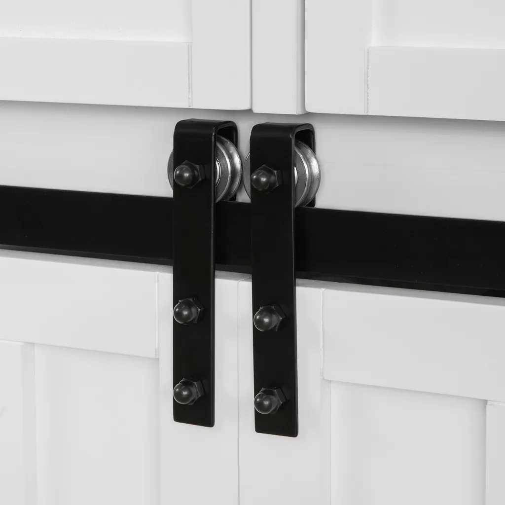 SoBuy FKW94-W Design Küchenwagen Mit Flaschenablage Küchenschrank Mit 2 Schiebetüren Und 2 Schubladen Servierwagen Mit Edelstahlplatte Sideboard Weiß 7 SoBuy FKW94-W Design Küchenwagen Mit Flaschenablage Küchenschrank Mit 2 Schiebetüren Und 2 Schubladen Servierwagen Mit Edelstahlplatte Sideboard Weiß – Bild 7