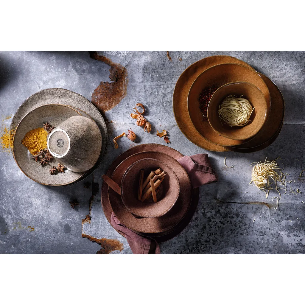 1 X Palmer Rustique Keramik Tafel Service Set 24 Tlg. 6 Pers. Rost 4 1 X Palmer Rustique Keramik Tafel Service Set 24 Tlg. 6 Pers. Rost – Bild 4