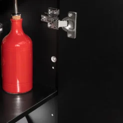 SoBuy FKW108-SCH Design Küchenwagen Mit Edelstahlplatte Kücheninsel Küchenschrank Rollwagen Sideboard Servierwagen Schwarz BHT Ca.: 107x94x46cm -Küchenzauber Günstiges Geschäft 352aaf003b16e6476c04e2cbea64b6a2