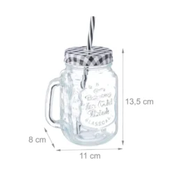 Relaxdays 8er Set Trinkgläser Mit Deckel Kariert -Küchenzauber Günstiges Geschäft 358834183f9049185d8734d0998aa8a8