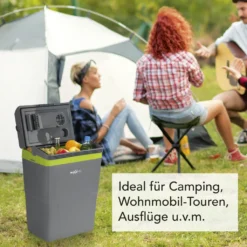 MAXXMEE Kühlbox - Wahlweise Via Netzkabel Oder KFZ-Anschluss - 22l Volumen - Grau/limegreen Kühlbox Camping Kühlschrank 22L Auto 12V 230V Thermobox Elektrisch Picknick Grau -Küchenzauber Günstiges Geschäft 35cad74ad44f552ff81634ddb78f458e