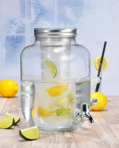 Getränkespender, Rund Aus Glas 3L -Küchenzauber Günstiges Geschäft 38ad99e18ff6e75d8f89149a7a7a58fd