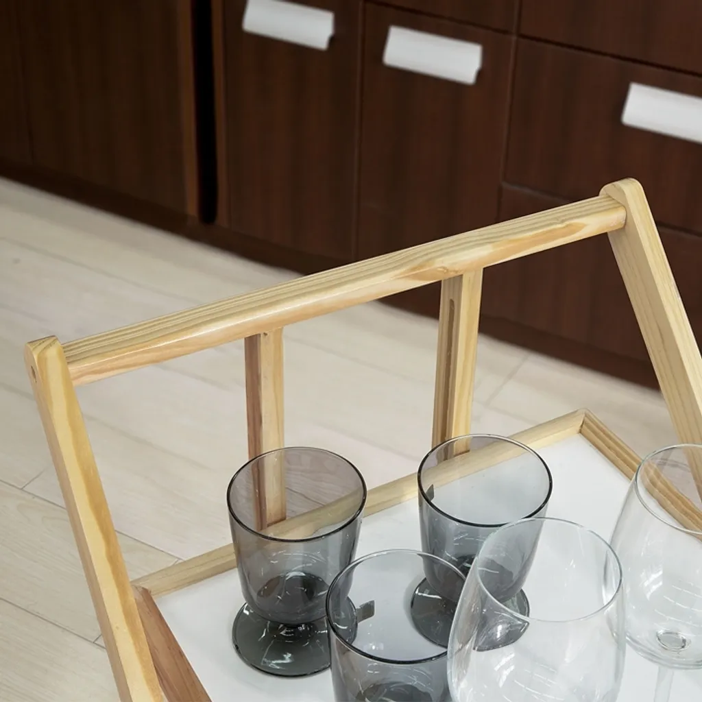 SoBuy® Servierwagen,Beistellwagen,Küchenwagen,zusammenklappbar,FKW52-WN 6 SoBuy® Servierwagen,Beistellwagen,Küchenwagen,zusammenklappbar,FKW52-WN – Bild 6