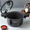 AMERCOOK Fresh Cooker Kochtopf Niederdrucktopf 24 Cm - Universal-Topf Für Alle Herdarten Kochtopf - Induktionsgeeigneter Kochtopf Energiespartopf - Kochtopf Vitaminschonend Schnellkochtopf Mit Ventil