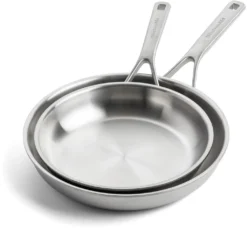KitchenAid Pfannenset Multi-Ply Stainless Steel- ø 24 Und 28 Cm - Ohne Antihaftbeschichtung