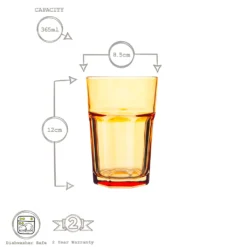 Rink Drink 6 Stück Farbige Gläser Highball-Set - Vibrant Multicolored Partei-Cocktail-Trinken Tumblers - 365ml - 6 Farben -Küchenzauber Günstiges Geschäft 3e2b81018b7a5b5efd7b48d33d8f96cc