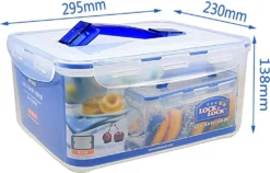 Lock & Lock Classic Vorratsdose 6,50 L, Recheckig, 294x230x138 Mm, Semi-transparent/blau 12 Lock & Lock Classic Vorratsdose 6,50 L, Recheckig, 294x230x138 Mm, Semi-transparent/blau -Küchenzauber Günstiges Geschäft 3ec8aec3f42cefa599a7e2e4ef6cb8ac