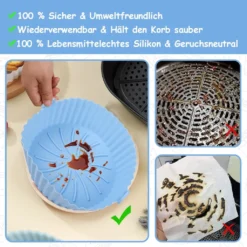 3x Air Fryer Silikontopf Wiederverwendbarer Ofen Multif Cooking Baking Tray Liner Für Ofen, Mikrowelle, Kuchenbackform, Dampfgarer -Küchenzauber Günstiges Geschäft 3f88021c6f2b0f5aba2feeef3e1e5299